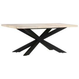 vidaXL Jedálenský stôl 180x90x76 cm bielený mangovníkový masív