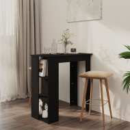 vidaXL Barový stôl s poličkou čierny 102x50x103,5 cm drevotrieska - cena, porovnanie