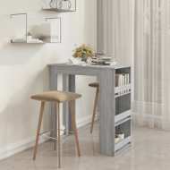 vidaXL Barový stôl s úložným regálom sivý sonoma 102x50x103,5 cm drevotrieska - cena, porovnanie