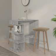 vidaXL Barový stôl s úložným regálom betónový sivý 100x50x101,5 cm drevotrieska - cena, porovnanie