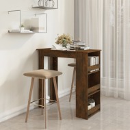 vidaXL Barový stôl s regálom tmavý dub 102x50x103,5 cm drevotrieska - cena, porovnanie