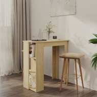 vidaXL Barový stôl s poličkou dub sonoma 102x50x103,5 cm drevotrieska - cena, porovnanie