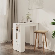 vidaXL Barový stôl s poličkou biely 102x50x103,5 cm drevotrieska - cena, porovnanie