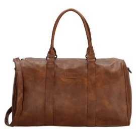 Beagles Hnedá kožená cestovná taška "Grande" M