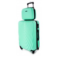 Rogal Zelená sada (taška+kufor) škrupinových kufrov "Motion" L, XL - cena, porovnanie