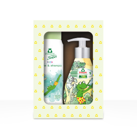 Frosch Súprava darčeková sprchovací gél/šampón + mydlo, žltá