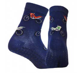 Wola Detské ponožky s protišmykovým chodidlom Motorky