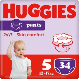 Huggies Pants Jumbo 5 12-17kg 34ks