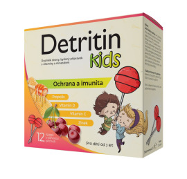 NP Pharma Detritin Kids lízátka na imunitu višeň 12ks