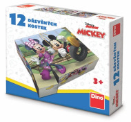 Dino Drevené kocky Mickey a Minnie 12ks - cena, porovnanie