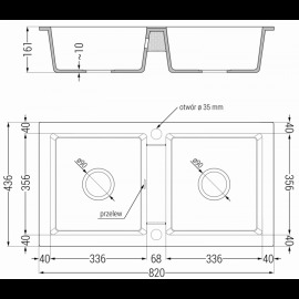 Mexen Mario 820 x 436 mm