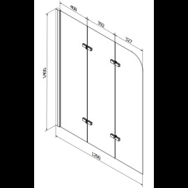 Mexen Cubik vaňa 150x70cm 550315070X9012037000