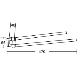 Mexen Rufo dvojitý otočný háčik na ručník 7050925-50