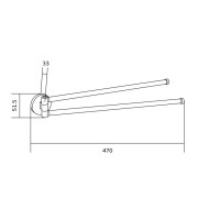 Mexen Remo dvojitý otočný háčik na ručník 70507255-70 - cena, porovnanie