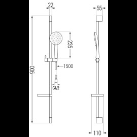 Mexen DS67 785674583-70 sprchový set