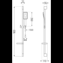 Mexen DS54 785544583-71 sprchový set