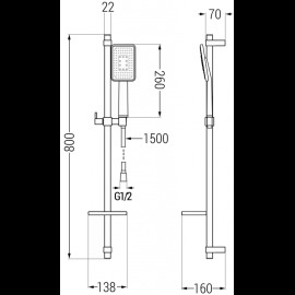 Mexen DQ54 785544581-71 sprchový set