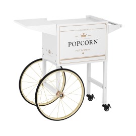 Royal Catering Vozík na stroj na popcorn - bielo-zlatý