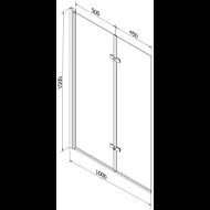 Mexen Castor vaňová zástena 100x150cm 892-100-002-70-70 - cena, porovnanie