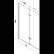 Mexen Castor vaňová zástena 120x150cm 892-120-002-70-00 - cena, porovnanie