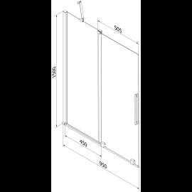 Mexen Velar vaňová zástena 95x150cm 896-095-000-01-70