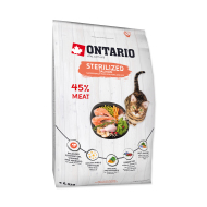 Ontario Cat Sterilised Salmon 6,5kg - cena, porovnanie
