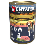 Ontario Dog Veal Pate Flavoured with Herbs 400g - cena, porovnanie