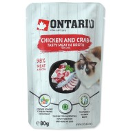 Ontario Cat Chicken and Crab in Broth 80g - cena, porovnanie