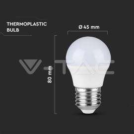 V-Tac LED žiarovka - E27 G45 3,7W 6500K