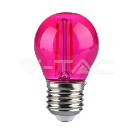V-Tac LED žiarovka E27 G45 2W ružová filament