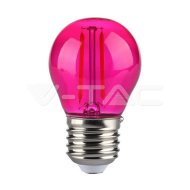V-Tac LED žiarovka E27 G45 2W ružová filament - cena, porovnanie