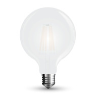 V-Tac LED žiarovka E27 G125 7W teplá biela filament frost - cena, porovnanie