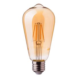 V-Tac LED žiarovka E27 6W teplá biela filament amber