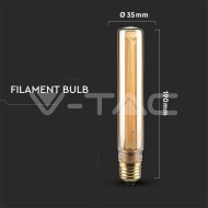 V-Tac LED žiarovka E27 T30 2W 1800K amber filament - cena, porovnanie