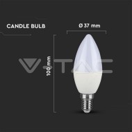 V-Tac LED žiarovka - E14 C37 4,5W 6500K - cena, porovnanie