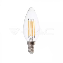 V-Tac LED žiarovka E14 C37 6W 2700K filament A++