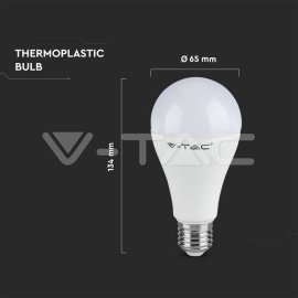 V-Tac PRO LED žiarovka  E27 A65 15W 6400K 160 lm/W