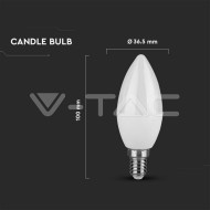 V-Tac LED žiarovka - E14 C37 4,5W 4000K - cena, porovnanie
