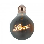 V-Tac LED žiarovka E27 G125 5W teplá biela filament LOVE - cena, porovnanie