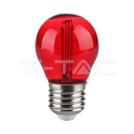 V-Tac LED žiarovka E27 G45 2W červená filament