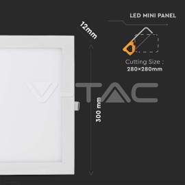 V-Tac LED panel 36W 6400K štvorcový