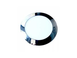 V-Tac LED panel 18W kruhový denná biela chromový