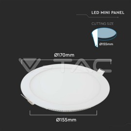V-Tac LED panel 12W 4000K kruhový