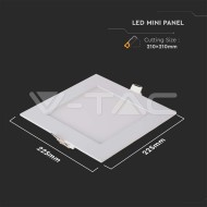 V-Tac LED panel 18W 4000K štvorcový - cena, porovnanie