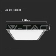 V-Tac LED svietidlo 30W 4000K štvorcové čierne IP44 + mikrovlnný senzor - cena, porovnanie