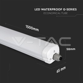 V-Tac LED svietidlo prachotes 150cm 48W 6400K 120lm/W IP65