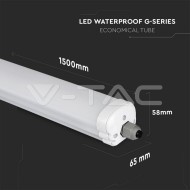 V-Tac LED svietidlo prachotes 150cm 48W 6400K 120lm/W IP65 - cena, porovnanie