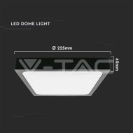 V-Tac LED svietidlo 18W 4000K štvorcové biele IP44 + mikrovlnný senzor - cena, porovnanie