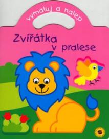 Zvířátka v pralese - vymaluj a nalep