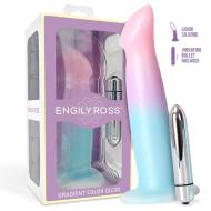 Engily Ross Dildox Vibrating Color Gradient Liquid Silicone Dildo 17cm - cena, porovnanie